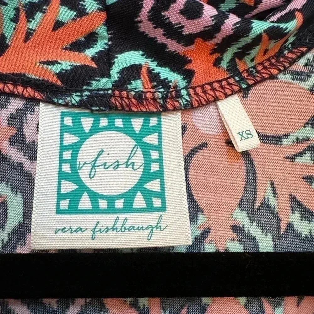 Vfish | Resort Bold Tropical Bohemian Floral Print V Neck Maxi Dress Size XS
